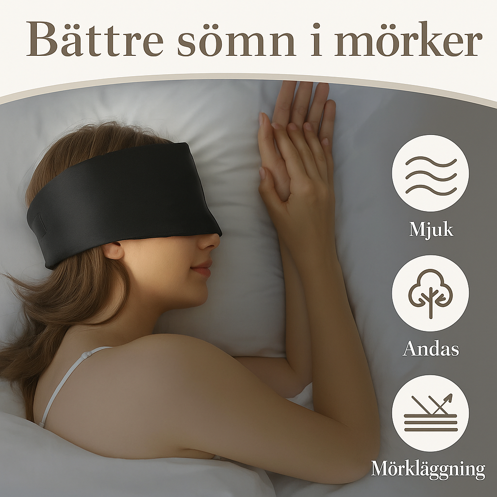Silkesmjuk Blackout Sovmask