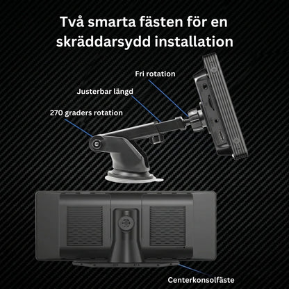 RumluxPlay - Smart bilskärm med Apple CarPlay/Android Auto för alla bilar (2026 modell)