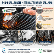 Stråfri grillborste i rostfritt stål för säker rengöring