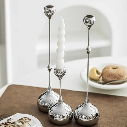 Silverljusstakar i Metall 3-Pack
