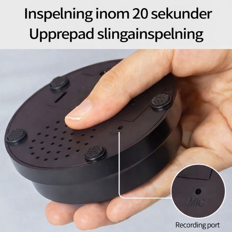 Röstknapp för husdjur med uppspelning och träning