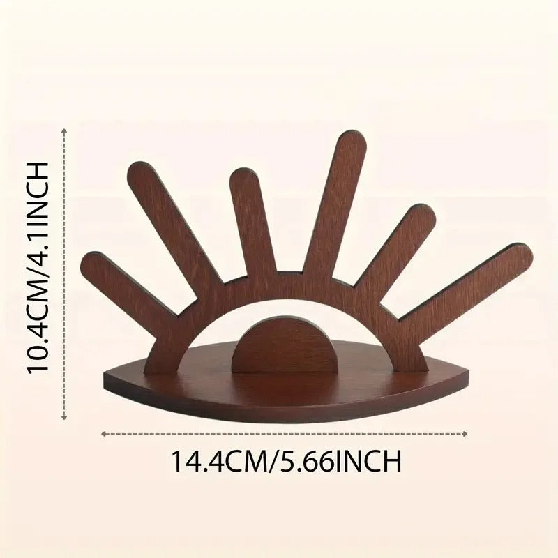 Smyckesställ i Trä – Sunburst Design