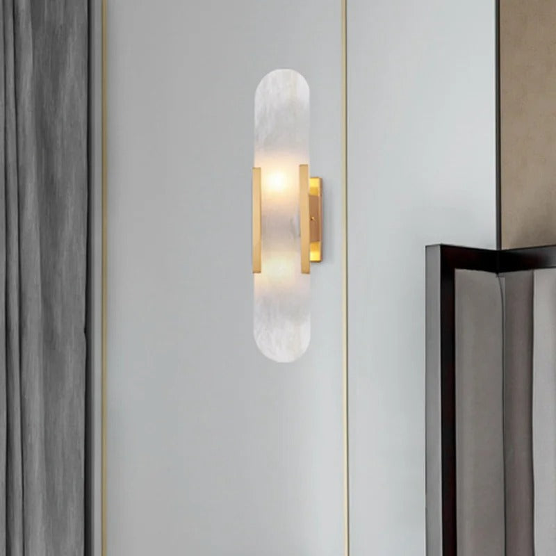 Modern Marmor Vägglampa – Elegant Sänglampa