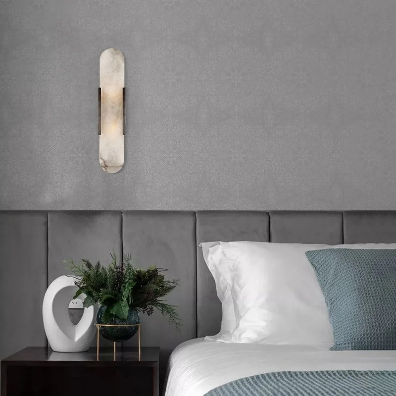 Modern Marmor Vägglampa – Elegant Sänglampa