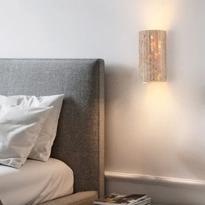 Wabi Sabi Vägglampa i Sten – Elegant Väggbelysning i Japansk Designstil