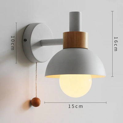 Nordisk Vägglampa Glasglob – Snygg LED Väggbelysning för Vardagsrum & Sovrum