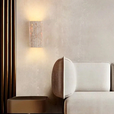 Wabi Sabi Vägglampa i Sten – Elegant Väggbelysning i Japansk Designstil