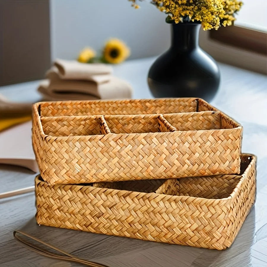 Rattan Förvaringskorg – Handgjord Organizer
