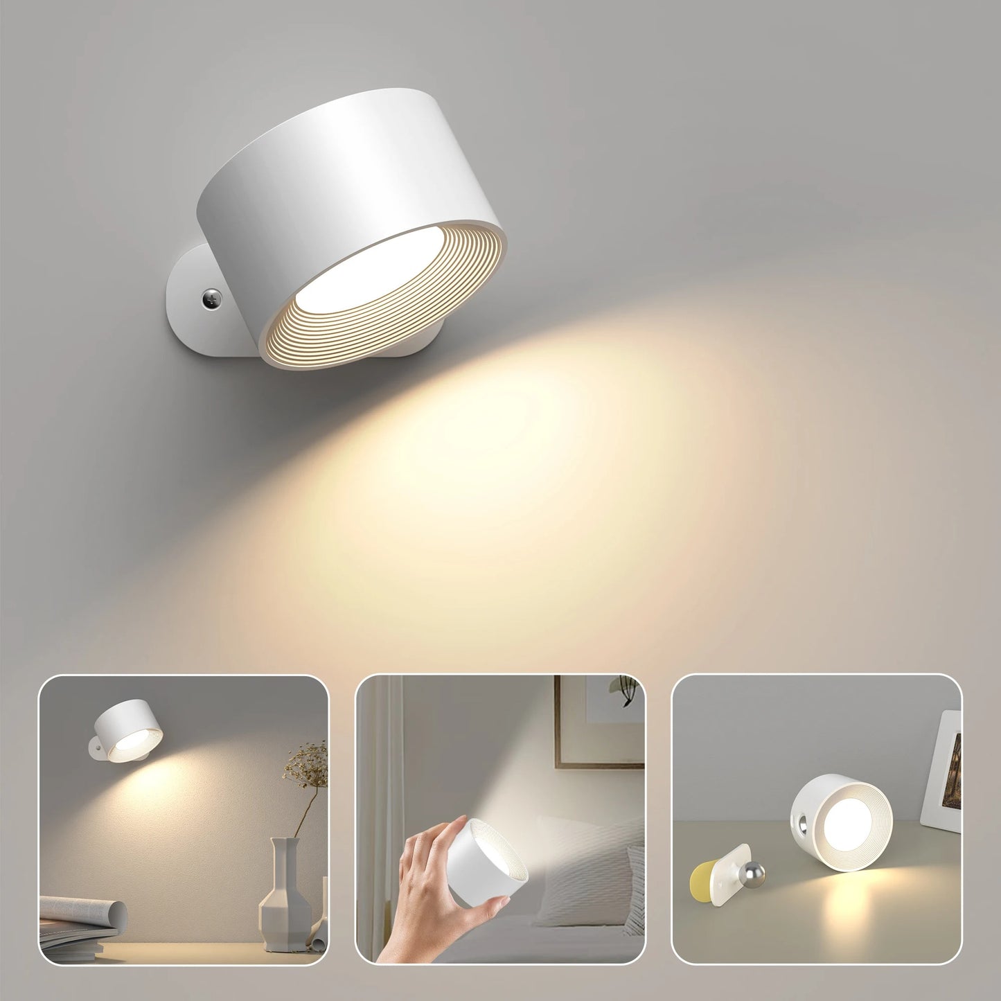 LumaFlex - sladdlös, uppladdningsbar och fjärrstyrd vägglampa i skandinavisk design