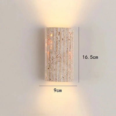 Wabi Sabi Vägglampa i Sten – Elegant Väggbelysning i Japansk Designstil