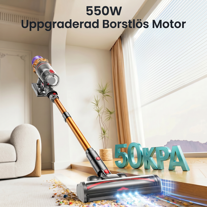 Cleanova X7 - 550W – 50 kPa Avancerad Sladdlös Dammsugare 2026 - Skaftdammsugare