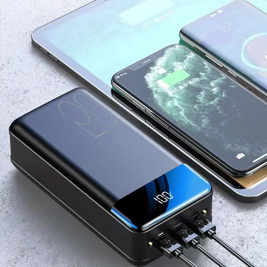 Powerbank 100.000 mAh | Ultra-snabb laddning | För laptop, surfplatta & smartphone | Kompakt & extremt kraftfull