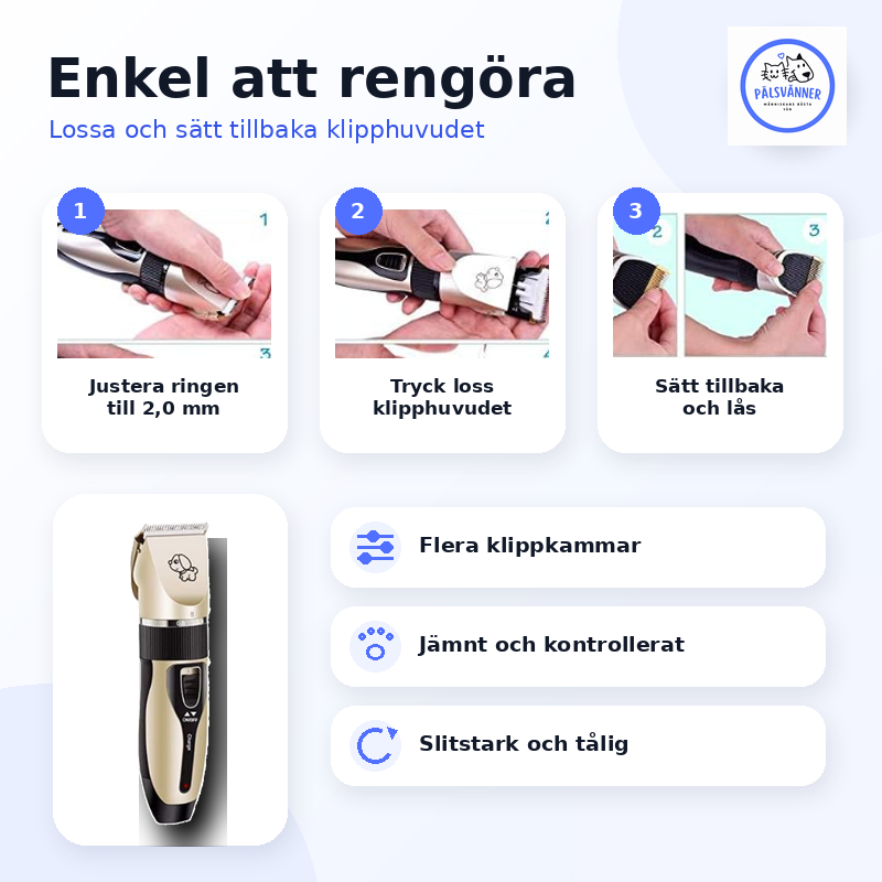 Professionell Klippmaskin för Husdjur