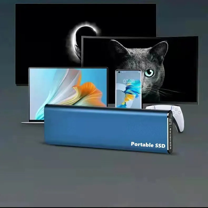4 TB Extern Hårddisk - Ultra Tunn USB-C Lagring