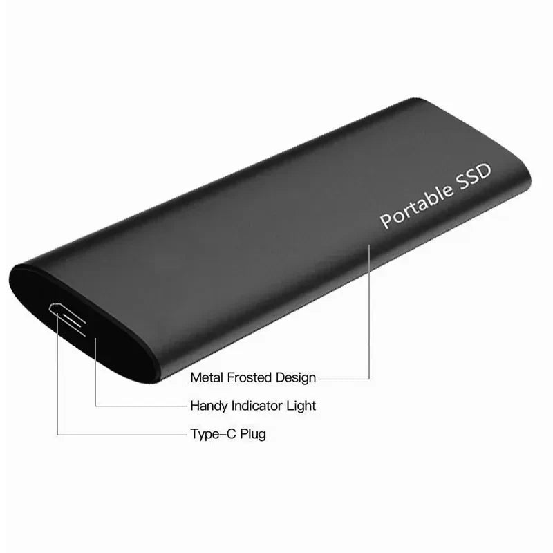 4 TB Extern Hårddisk - Ultra Tunn USB-C Lagring