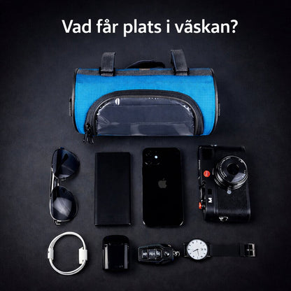 Styrväska för cykel | Mobilhållare med touch | Vattentålig | Styrskydd