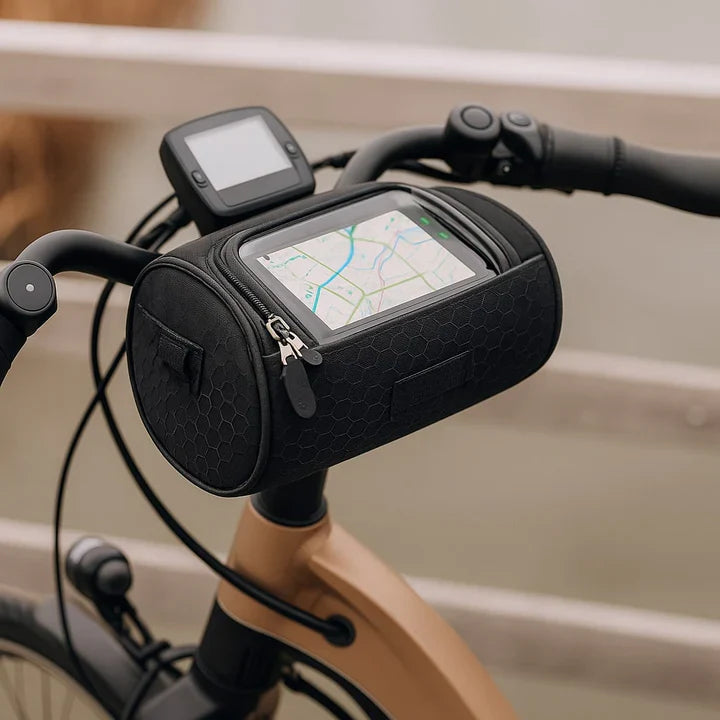Styrväska för cykel | Mobilhållare med touch | Vattentålig | Styrskydd