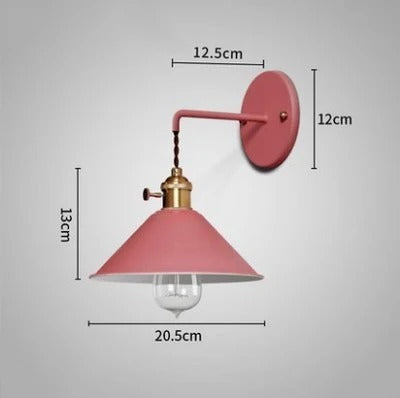 Retro Vägglampa – Färgstark Vintage Väggbelysning i Metall