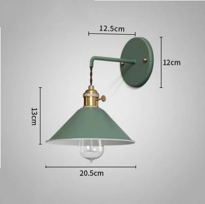 Retro Vägglampa – Färgstark Vintage Väggbelysning i Metall